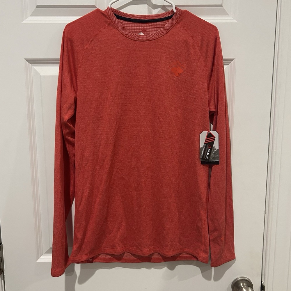 NWT Rabbit Men Re-Run Long Sleeve Polartec Power Dry Running Shirt Size M Salsa